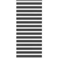 vidaXL Zebra rolgordijn 115x200 cm stofbreedte 110,9 cm zwart