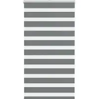 vidaXL Zebra rolgordijn 75x150 cm stofbreedte 70,9 cm donkergrijs