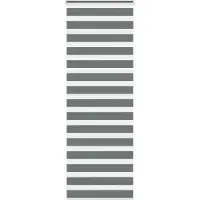 vidaXL Zebra rolgordijn 85x230 cm stofbreedte 80,9 cm donkergrijs