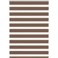 vidaXL Zebra rolgordijn 115x100 cm stofbreedte 110,9cm polyester bruin