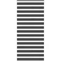 vidaXL Zebra rolgordijn 110x230 cm stofbreedte 105,9 cm zwart