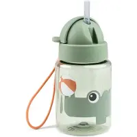 Done by Deer - Straw Bottle - Playground Green - 280 ml