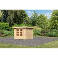 Karibu Woodfeeling tuinhuis Askola 3,5, onbehandeld hout; artikelnummer 77715