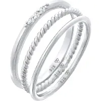 Elli - Elli Ringen Dames Stack Basis Set van 3 met Zirkonia Kristallen in 925 Sterling Zilver