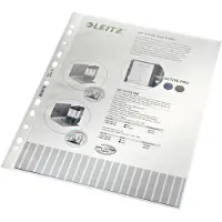 Leitz insteekhoesje 4704, A4, bovenaan open, 100 stuks, generfd, transparant, 0,09 mm