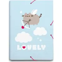 Pusheen , Kartonnen map A4-formaat Purrfect Love-collectie met elastieken en flappen, Blauw