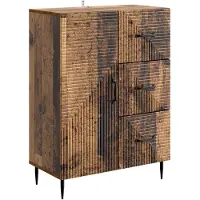 vidaXL Dressoir met lade Oud hout 66 x 34,5 x 89,5 cm Bewerkt hout
