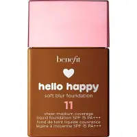 Benefit Make-up gezicht Foundation FoundationHello Happy Soft Blur Foundation No. 11 Dark Neutral