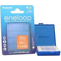 Eneloop Panasonic eneloop 4 AA 2000mAh - 4er Blister + blaue Box (BK-3MCDEC4BE)