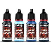 Vallejo Hobbyverf Acrylverf - 72376 Game Color - Blue Color Set - Acryl Set Verf set - 4x 18 ml