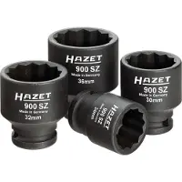 Hazet Set aandrijfassen, scharnierassen, steekassen 900SZ/4 - 1/2 inch (12,5 mm) vierkant hol - Buitentwaalfkant tractieprofiel - 4-delig - 24 – 36