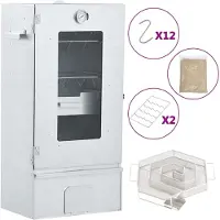 vidaXL BBQ-rookoven met koude rookgenerator gegalvaniseerd staal
