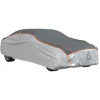 vidaXL Autohoes voor sedan hagelbescherming XL zilverkleurig en grijs