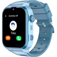Denver Kindersmartwatch met GPS - Videobellen/SMS - SOS-knop - 4G - GPS Tracker - Simkaart - SWGL149BU - Blauw