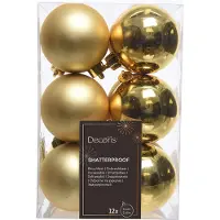 Décoris Kerstballen set | | Ø 6 cm | 12 stuks (Goud)