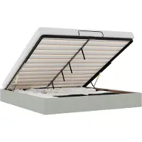 vidaXL Ottoman bedframe zonder matras 160x200 cm fluweel lichtgrijs