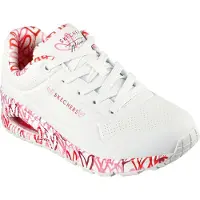 SKECHERS Sneakers laag 'Uno-Loving Love' pink / rood / wit