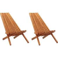 vidaXL Tuinstoel "Jößnitz" gemaakt van massief acaciahout, behandeld met olie, in bruin. Afmetingen (B/H/D): 58x77x95 cm