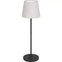 Eglo Leonero Tafellamp - Oplaadbaar - LED - 34 cm - Zwart/Beige - Instelbaar wit licht - Draadloos - Dimbaar