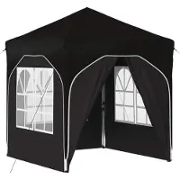 vidaXL Pop-up Feesttent 192 x 192 x 245 cm Zwart
