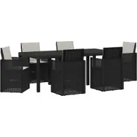 vidaXL Tuin Eettafel Set 7 st Anthraciet en Lichtgrijs PP