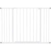PawHut Paws Hondenbarrière metaal wit 72-107x76 cm