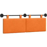 vidaXL Hangend hoofdbord Oranje Corduroy stof