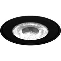 Wever & Ducre LED grondspot inbouwlamp Blink 1.0 zwart randloos, zwart, Aluminium, LED inbouwspot