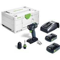 Festool TXS 18 C 3,0-Plus 18V Li-Ion Accu Schroefboormachine Set (2x 3,0Ah) In Systainer - 40Nm