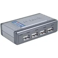 D-Link Hi-Speed USB 2.0 hub met 4 poorten, ondersteunt USB 1.x of USB 2.0, compatibel met Windows XP/ME/2000/98 en Mac OS X, afmetingen: 105 mm, 160 mm, 94 mm, gewicht: 380,5 g