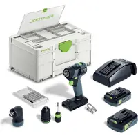 Festool TXS 18 C 3,0-set accuboormachine 18 V 40 Nm borstelloos ( 576896 ) + 2x accu 3,0 Ah + oplader + Systainer