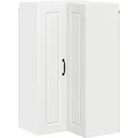 vidaXL Wandhoekkast PORTO Wit 57 x 57 x 100 cm Bewerkt hout