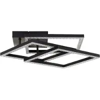 Brilliant Plafondlamp Ranni Zwart Kristaleffect 27w
