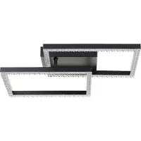 Brilliant Ranni - Plafondlamp - Crystal LED 18W - 4000K - Zwart
