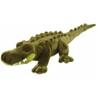 Ravensden Pluche krokodil - liggende krokodil knuffel - 60 cm - wilde dieren speelgoed