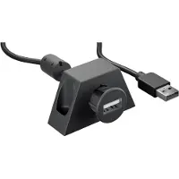 Pro USB-A verlengkabel | opbouwmontage | USB2.0 | 2,5W | zwart | 0,60 meter