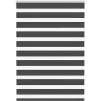 vidaXL Zebra rolgordijn 105x150 cm stofbreedte 100,9 cm zwart