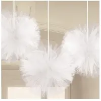 Amscan hangdecoratie Fluffy bruiloft 30,4 cm 3 stuks