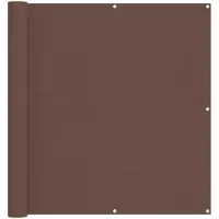 vidaXL Balkonscherm 110 x 300 cm Oxford Stof Rechthoekig Bruin