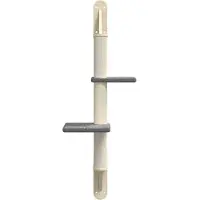 vidaXL Kattenmeubel wandgemonteerd met krabpaal 108 cm donkergrijs