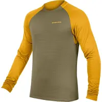 Endura SingleTrack Fleec met lange mouwen Trui Groen/Geel