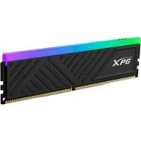 ADATA DDR4 8GB 3200-16 XPG D35 RGB bk Single Tray zwart (1 x 8GB, 3200 MHz, DDR4 RAM, DIMM 288 pin), RAM, Zwart