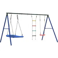 vidaXL Schommelset met schommel, ladder en nestschommel