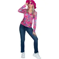 Coppens Hippie blouse roze - Polyester - Retro kleding | Maat 48