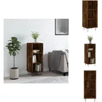 vidaXL Dressoir - Dressoirs - Kast - Wandkast - Dressoir 34,5x32,5x90 cm bewerkt hout gerookt eikenkleurig