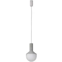 LUCANDE Hanglamp Florine, dimbaar, alu / grijs / zink, Woon-/ Eetkamer, Keramiek, Design, hanglamp