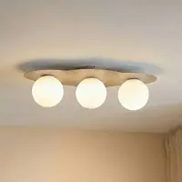 TK Lighting Plafondlamp Cloud, dimbaar, crème / amber, Kinderkamer, Glas, plafondlamp