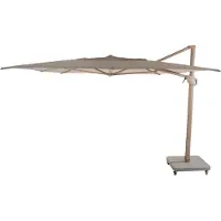 4 Seasons Outdoor Hacienda zweefparasol 300x400 cm latte frame sand