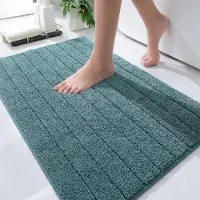 Casilin Badmat Antislip 50x80cm Luca - Waterabsorberende Badkamermat - Wasbaar en Sneldrogend - Voor Douche en Bad - 100% Katoen - Rechthoek - Blauw