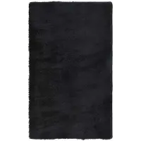 vidaXL Hoogpolig vloerkleed NAVARRA 60x100 cm polyester zwart